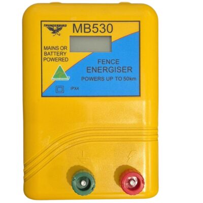 MB530 50km Energiser- Mains/Battery. Thunderbird
