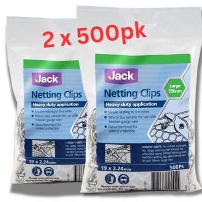 Galvanised C Clips 2 x 500 Pack for Heavy Duty Netting