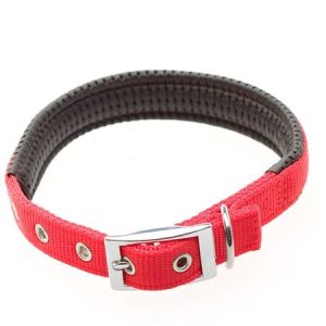 Dog Collar- Nylon Foam- RED 2.0cm W x 50cm L