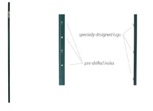 Posts- Garden Post- Green With Notched Lugs- 1.7m x 10