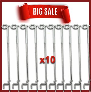 Tread In Post- Pigtail Spring Steel 6mm x 10