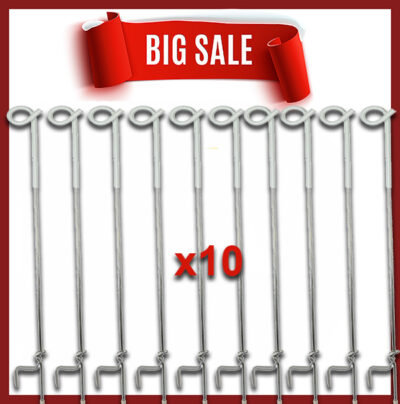 Tread In Post- Pigtail Spring Steel 6mm x 10