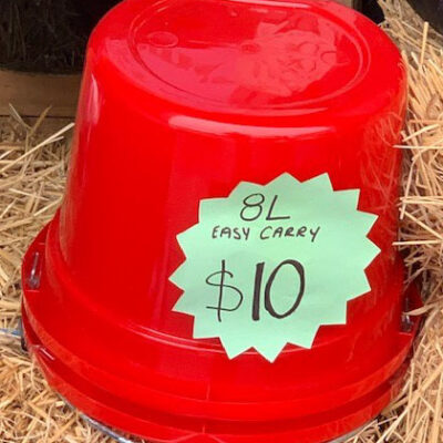 Flat Back Bucket 8L | Heavy Duty Feed & Water Bucket