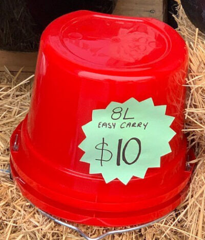 Flat Back Bucket 8L | Heavy Duty Feed & Water Bucket