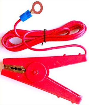 Leads and Clips Earth Lead- RED- Ring End x 1 #172