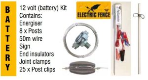 Pet Fence Battery Powered Kit 12v