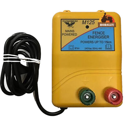 Thunderbird M125 energiser for 15km mains electric fencing