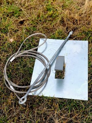 STAY PLATE KIT WITH 8mm Cable Fence End Assembly