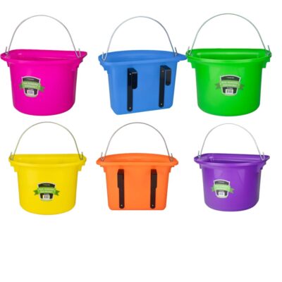Over Rail Feeder or Water Bucket Rail Hang Flat Back 12L