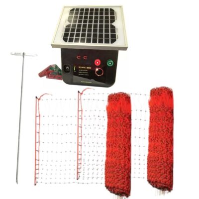 2 X 50mx108cm SHEEP GOAT NETTING Electric Fence ECLIPSE 8000 ENERGISER EARTH STAKE