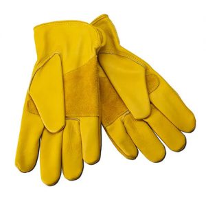 Leather Gloves Palm & Back Protection